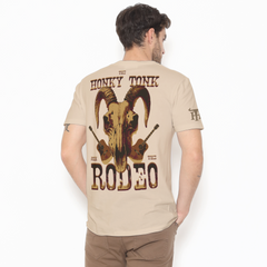 Honky Tonk Ram Skull T-Shirt - Beige