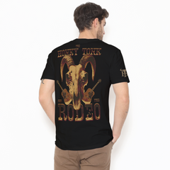 Honky Tonk Ram Skull T-Shirt - Black