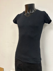 Gildan Soft Style Ladies V-Neck T-Shirt Black