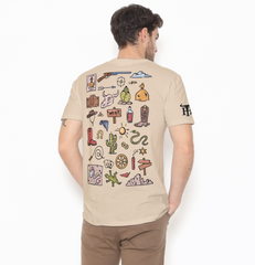 Honky Tonk Illustrations T-Shirt - Beige