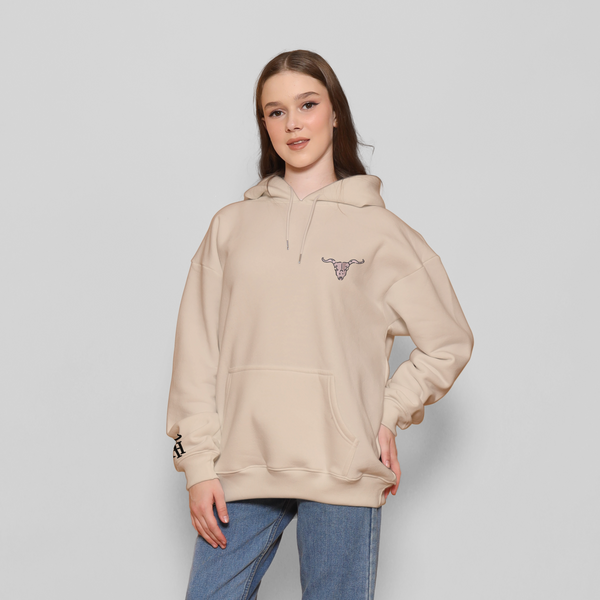 Honky Tonk Illustrations Hoodie - Beige