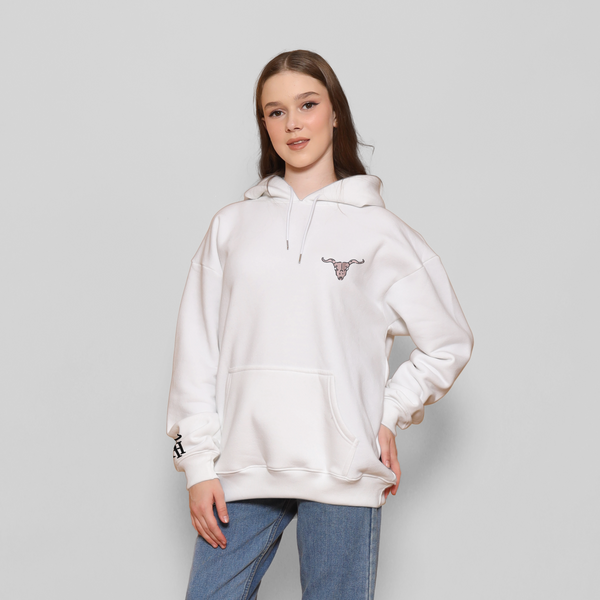 Honky Tonk Illustrations Hoodie - White