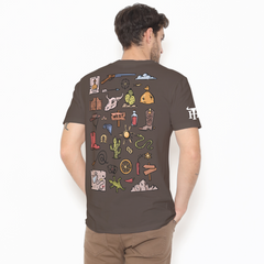 Honky Tonk Illustrations T-Shirt - Brown
