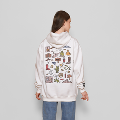 Honky Tonk Illustrations Hoodie - White