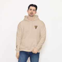 Honky Tonk Ram Skull Hoodie - Beige