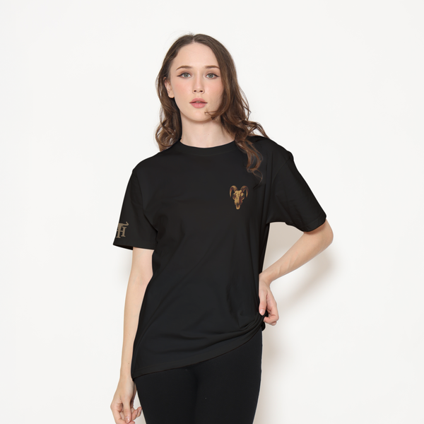 Honky Tonk Ram Skull T-Shirt - Black