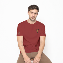 Honky Tonk Ram Skull T-Shirt - Red