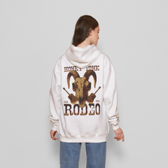 Honky Tonk Ram Skull Hoodie - White