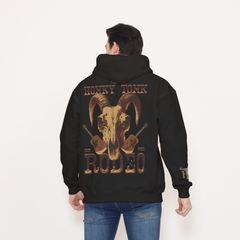 Honky Tonk Ram Skull Hoodie - Black