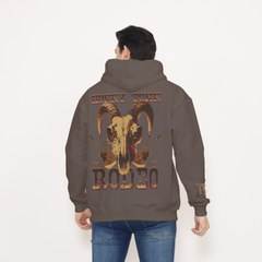 Honky Tonk Ram Skull Hoodie - Brown
