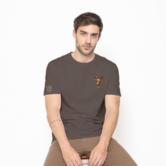 Honky Tonk Ram Skull T-Shirt - Brown