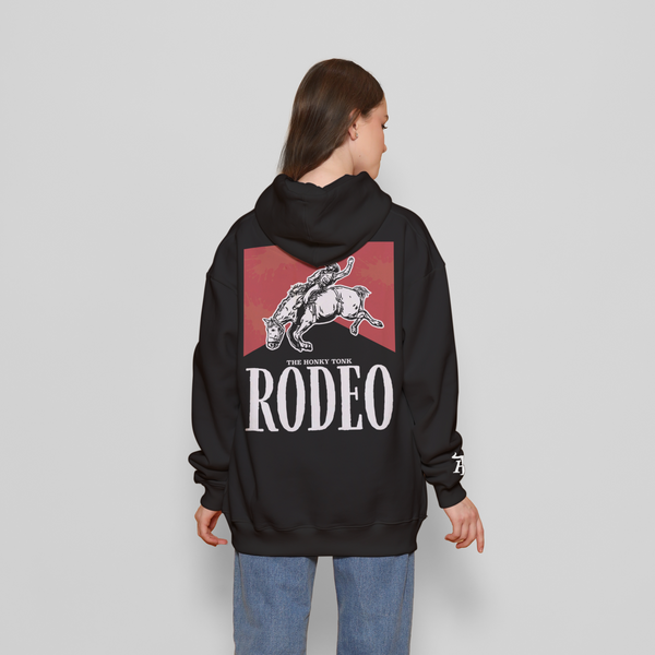 Honky Tonk Rodeo Hoodie - Black