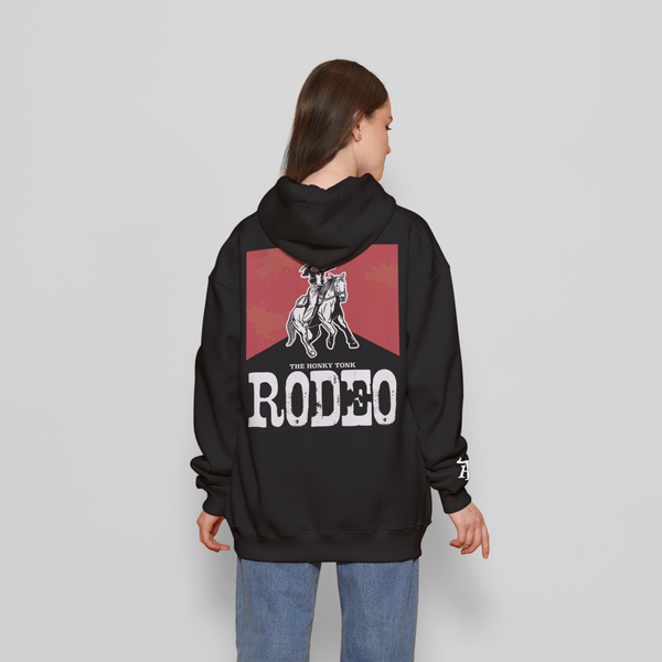 Honky Tonk Rodeo Hoodie - Black
