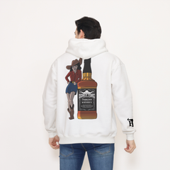 Honky Tonk Whiskey Hoodie - White