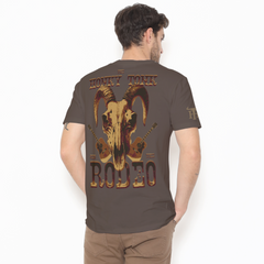 Honky Tonk Ram Skull T-Shirt - Brown