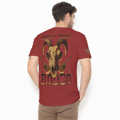 Honky Tonk Ram Skull T-Shirt - Red